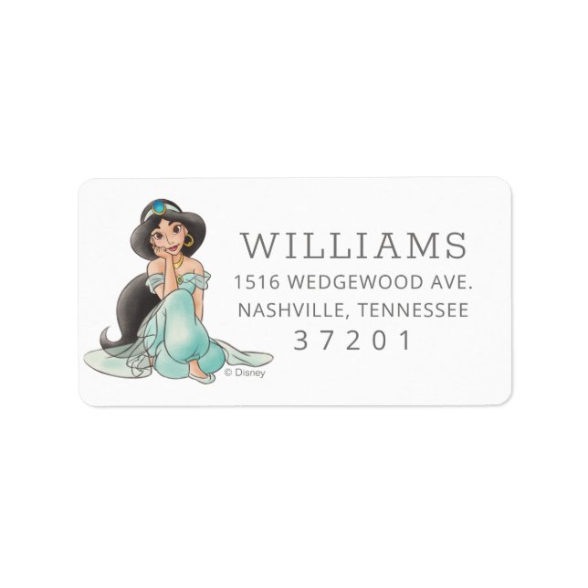 Princess Jasmine | Girl Baby Shower  Label (Front)