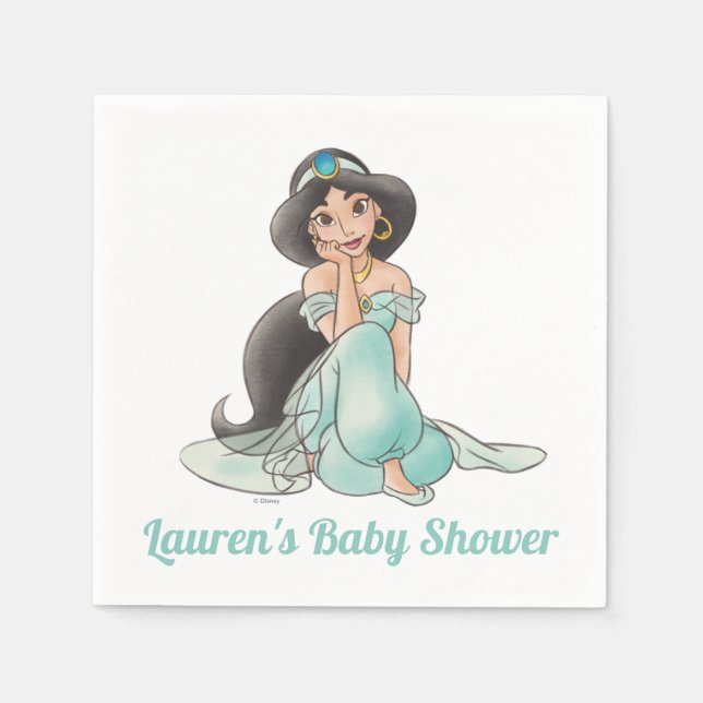Princess Jasmine | Girl Baby Shower  Napkin (Front)