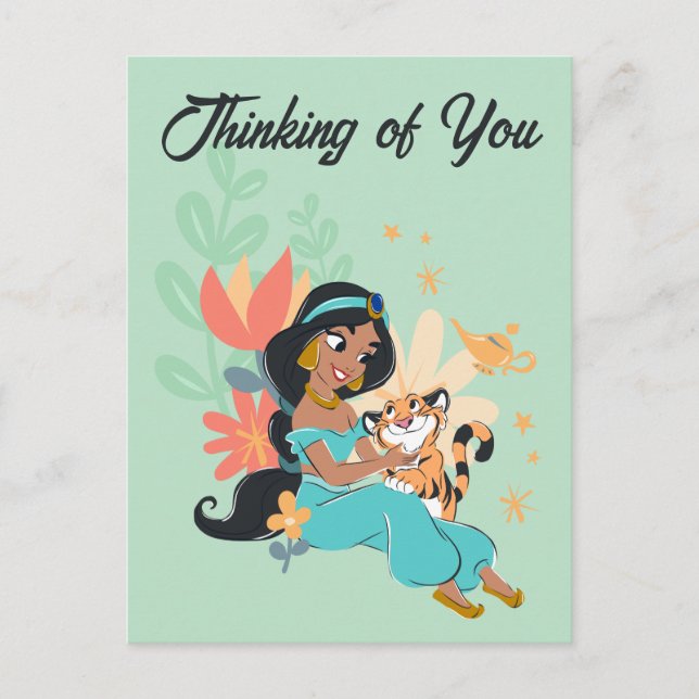 Princess Jasmine & Rajah - Magical Moments Postcard (Front)
