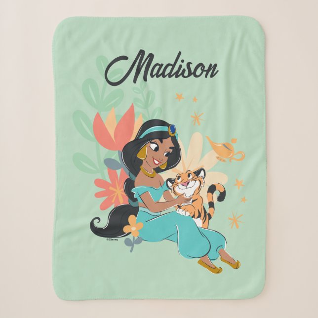 Princess Jasmine & Rajah - Magical Moments Sherpa Blanket (Front)