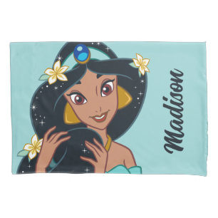 Princess Jasmine - Sparkling Hair & Blossoms Pillowcase