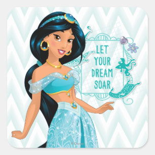 Princess Jasmine Square Sticker