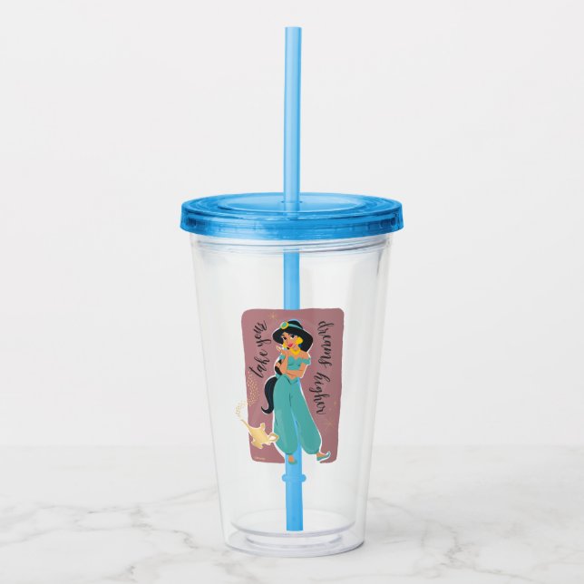 Princess Jasmine - Take Your Dreams Higher Acrylic Tumbler (Front)