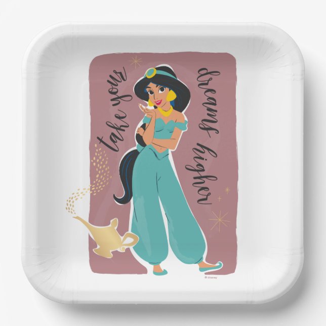 Princess Jasmine - Take Your Dreams Higher Paper Plate (Front)