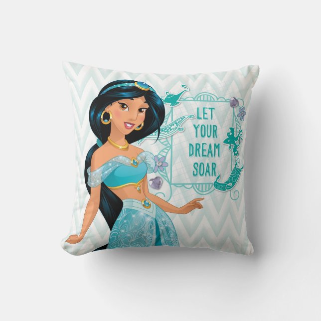 Princess Jasmine Throw Pillow (Front)