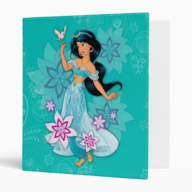 Princess Jasmine with Bird Floral Binder (Front/Inside)