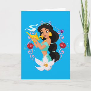 Princess Jasmine With Magic Lamp Card