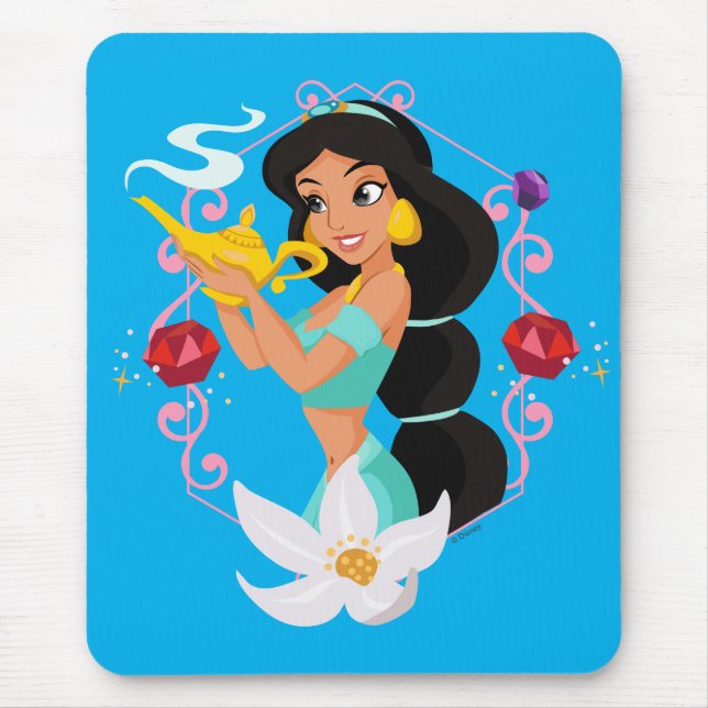 Princess Jasmine With Magic Lamp Mouse Pad (Front)