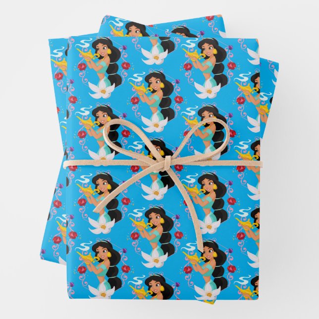 Princess Jasmine With Magic Lamp Wrapping Paper Sheet (In situ)