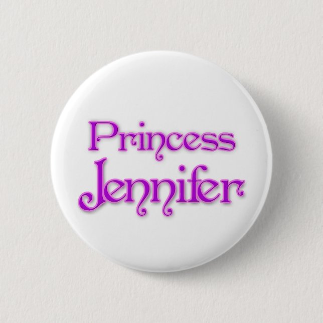 Princess Jennifer 2 Inch Round Button (Front)