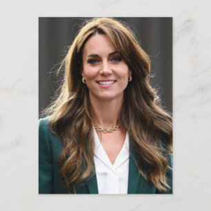 Princess Kate green white stylized Postcard