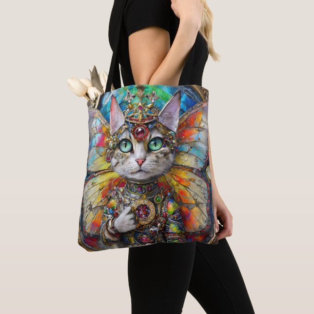 Princess Kitty Cat of the Butterfly Wing Brigade Tote Bag (Close Up)