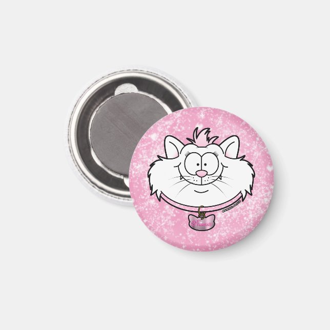 Princess Kitty Pink Sparkle Screwball Graphics Magnet (Front/Back)