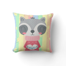 Princess Kitty Throw Pillows