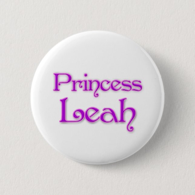 Princess Leah 2 Inch Round Button (Front)