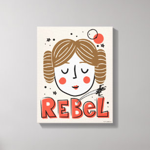Princess Leia Doodle Canvas Print