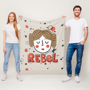 Princess Leia Doodle Fleece Blanket