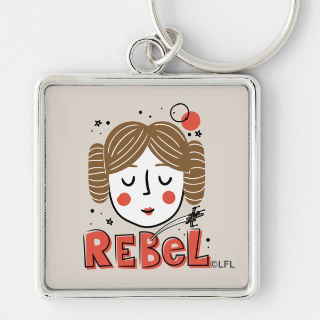 Princess Leia Doodle Keychain (Front)