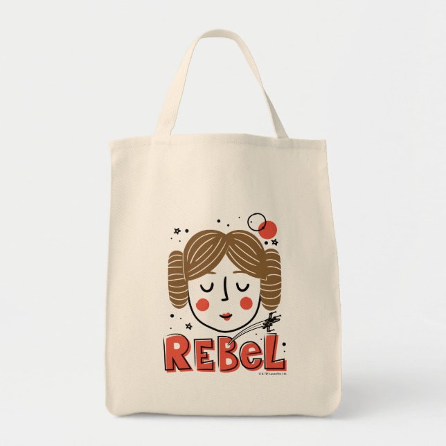 Princess Leia Doodle Tote Bag (Front)