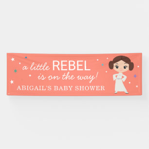Princess Leia Little Rebel Baby Shower Banner