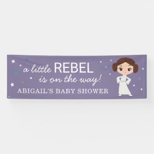 Princess Leia Little Rebel Baby Shower Banner