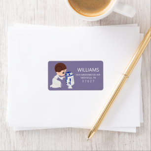 Princess Leia Little Rebel Baby Shower Label