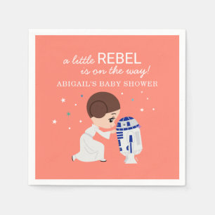 Princess Leia Little Rebel Baby Shower Napkin