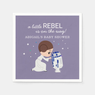 Princess Leia Little Rebel Baby Shower Napkin