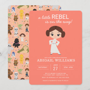 Princess Leia   Rebel Baby Shower Invitation