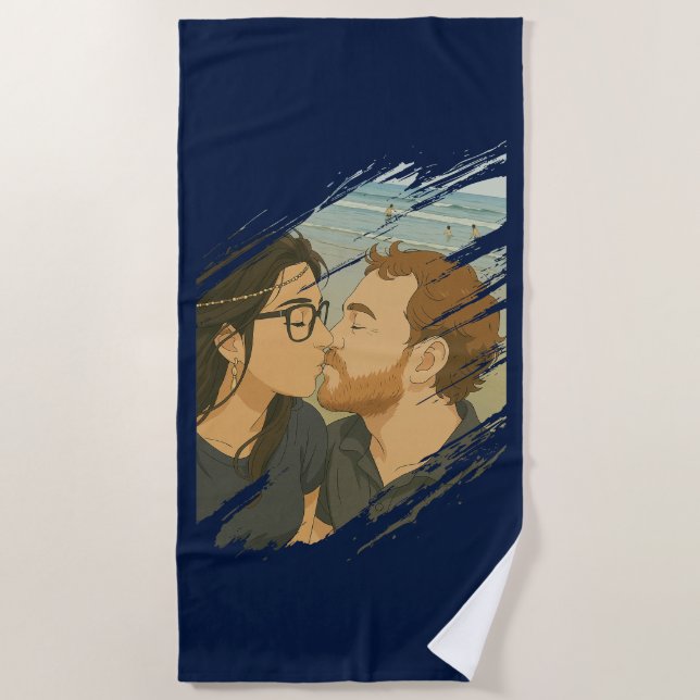 Princess love beach towel (Front)