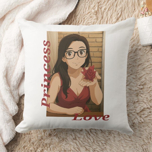 Princess Love Throw Pillow (Blanket)