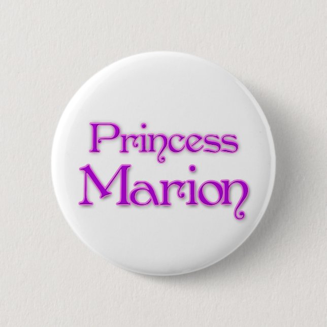 Princess Marion 2 Inch Round Button (Front)