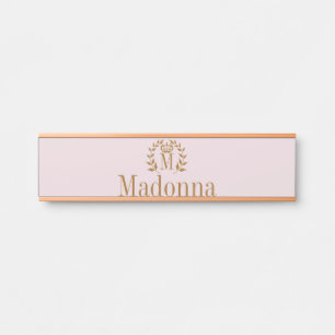 Princess Monogramme Nom Porte Nom Plaque