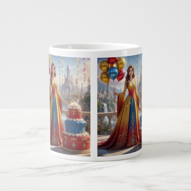 Princess Mug – Birthday Design with Cake (Front)