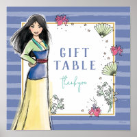 Princess Mulan | Watercolor Stripe Birthday