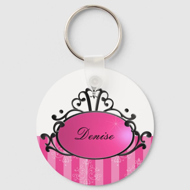 Princess Name Filigree Keychain (Front)