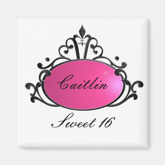 Princess Name Filigree Magnet (Front)