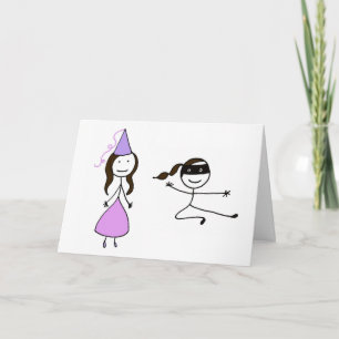 Princess Ninja Birthday Card