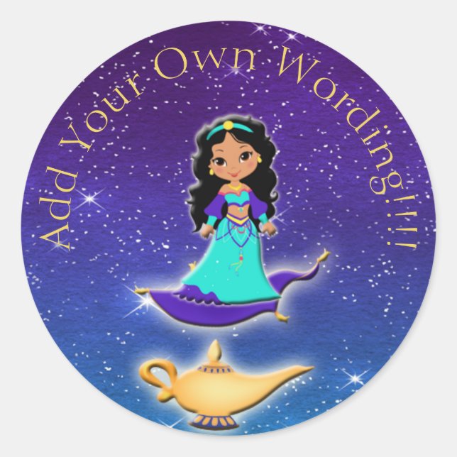 Princess of Arabian Nights Genie Magical Stickers (Front)