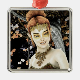 Princess of Autumn Metal Ornament