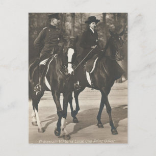 Princess of Germany riding horse sidesaddle #057 Postcard