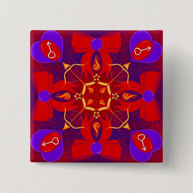 Princess of Mars 2 Inch Square Button (Front)