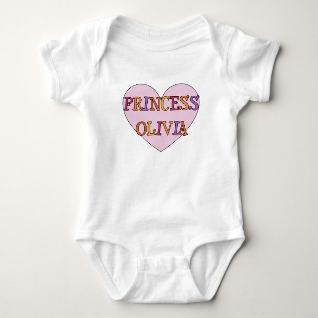 Princess Olivia Baby Bodysuit (Front)