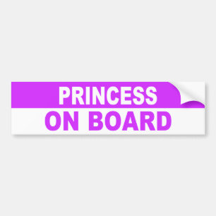 PRINCESS ON BOARD BUMPER STICKER