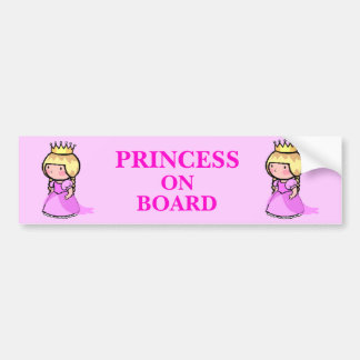 Princess On Board Bumper Sticker