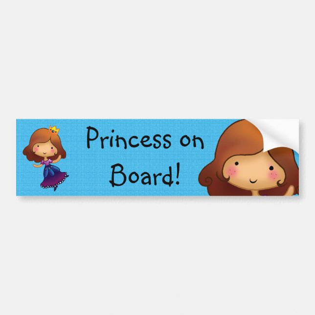 Princess on Board customizable sticker (Front)