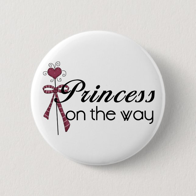 Princess on the Way - Customized 2 Inch Round Button (Front)