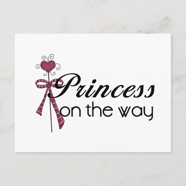 Princess on the Way - Customized Postcard (Front)