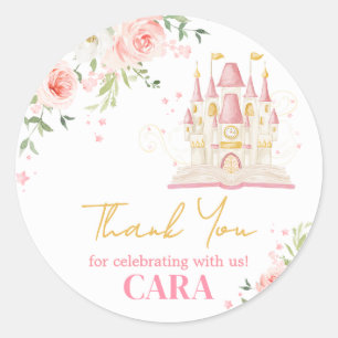 Princess Once Upon a Time Birthday Party Classic Round Sticker