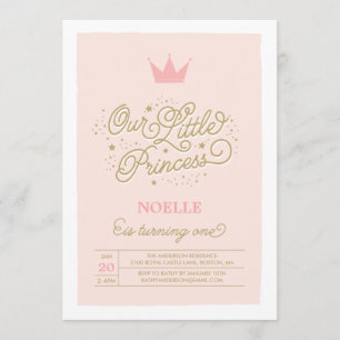 Princess Party 1er anniversaire   Invitation d'ann